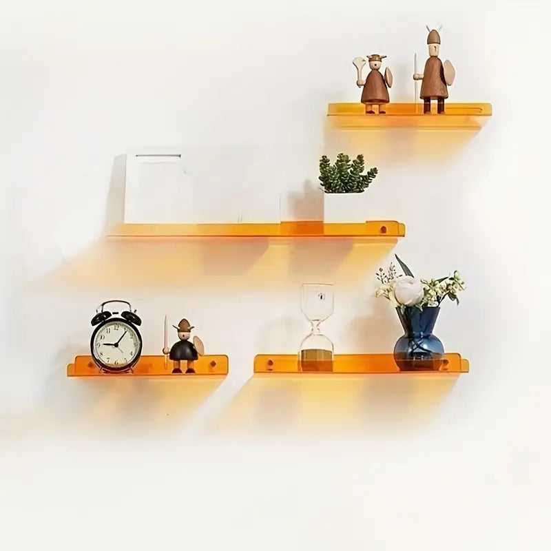 Industrial Blue Floating Wall Shelf for Versatile Storage