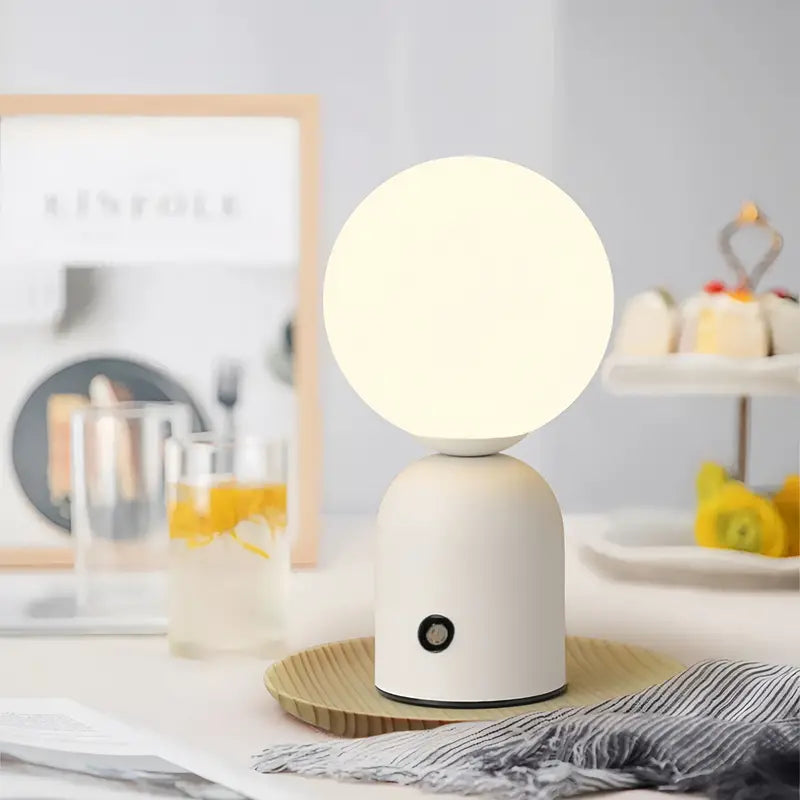 Elegant LED Table Lamp in Matte White for Soft Lighting