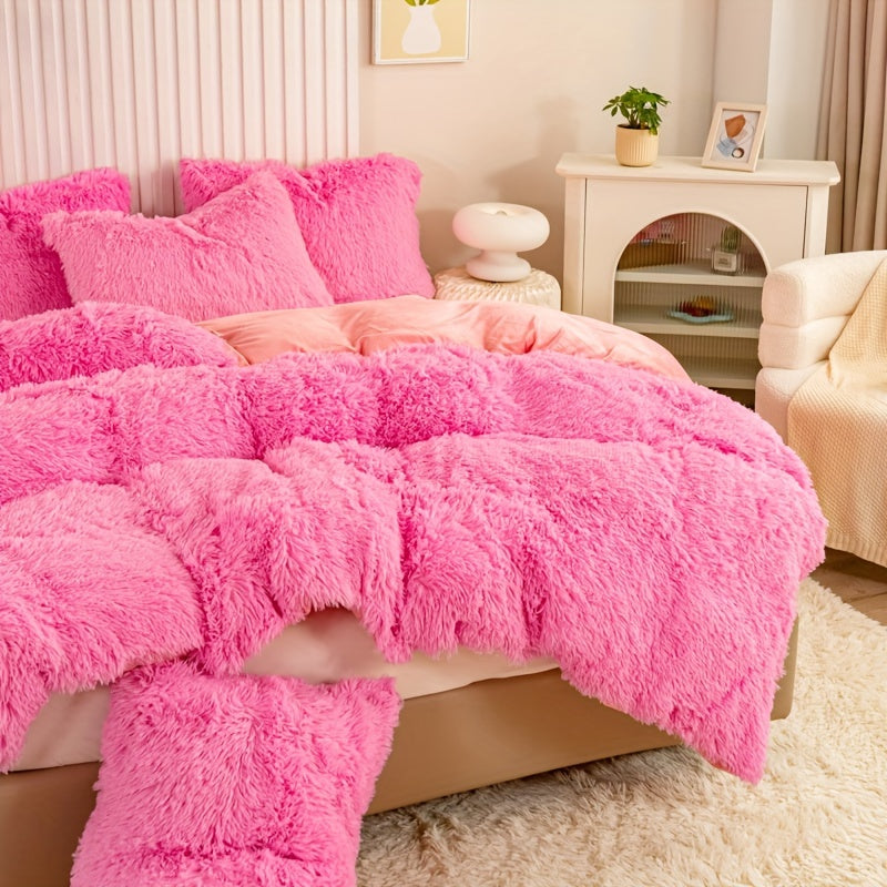 Silk Bamboo Duvet Cover Set with Zipper and Pillowcases