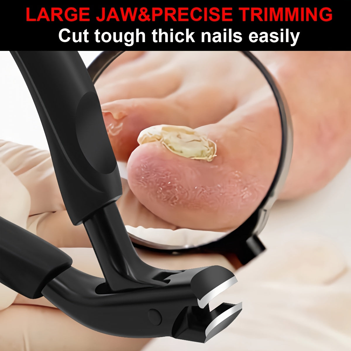 Professional Stainless Steel Toenail Clipper with Ergonomic Grip