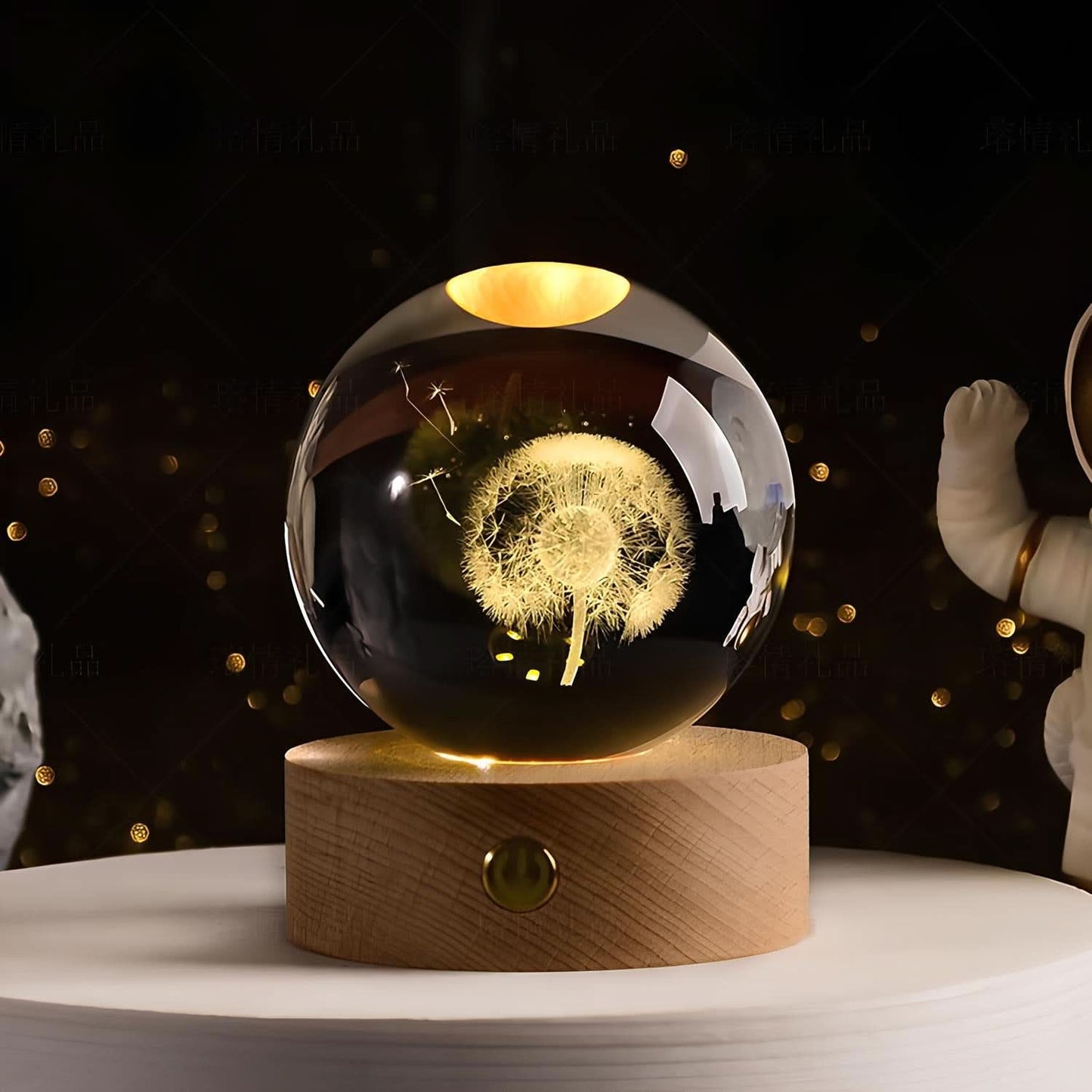 Luminous Crystal Sphere LED Night Light