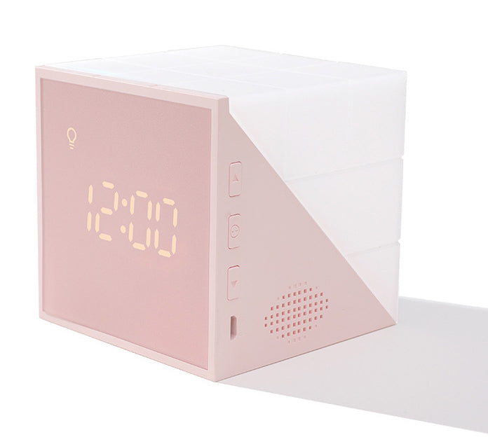 Colorful Voice-Control Alarm Clock with Night Light, Timer, and Temperature Display