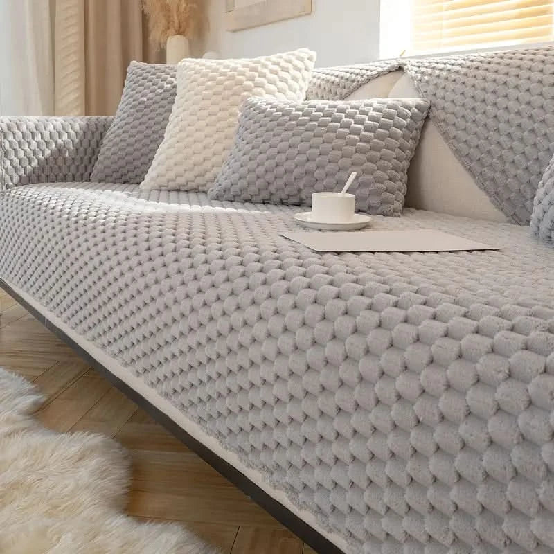 Non-Slip Polyester Sofa Cover for Enhanced Comfort and Style