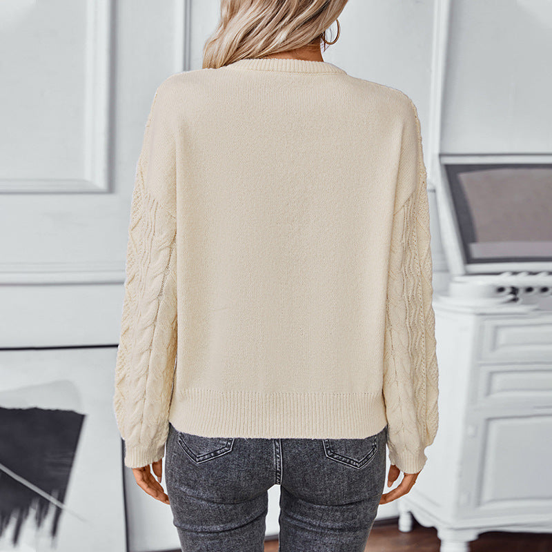 Evelyn | Ladies' Classic Cable Knit Sweater
