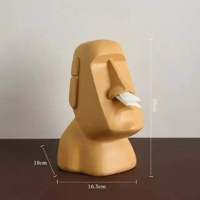 Easter Island Statues Tissue Box in Resin