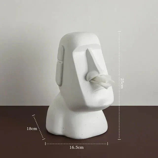 Easter Island Statues Tissue Box in Resin