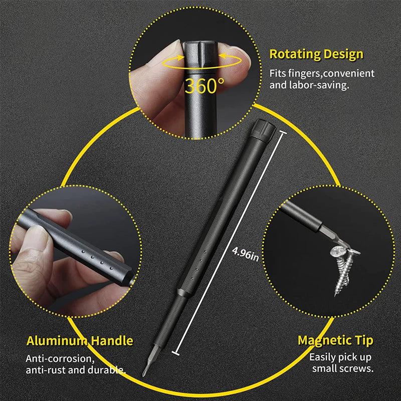 Precision Screwdriver Set with Magnetic Tips and Ergonomic Handle