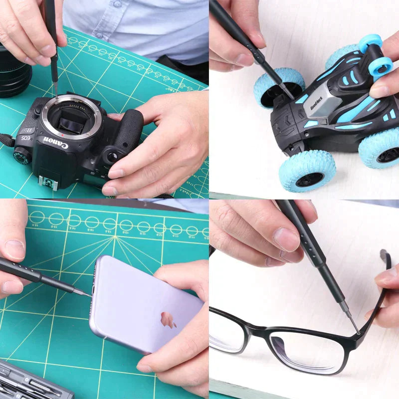 Precision Screwdriver Set with Magnetic Tips and Ergonomic Handle