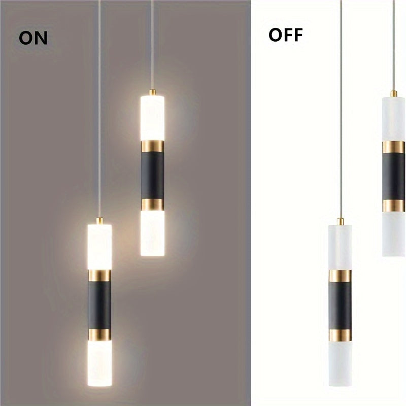 Modern Black and Gold Dimmable Mini Pendant Light - 2-Light or 3-Light Options