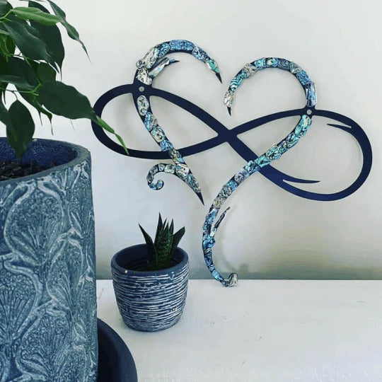 Infinity Heart Metal Wall Art Decoration
