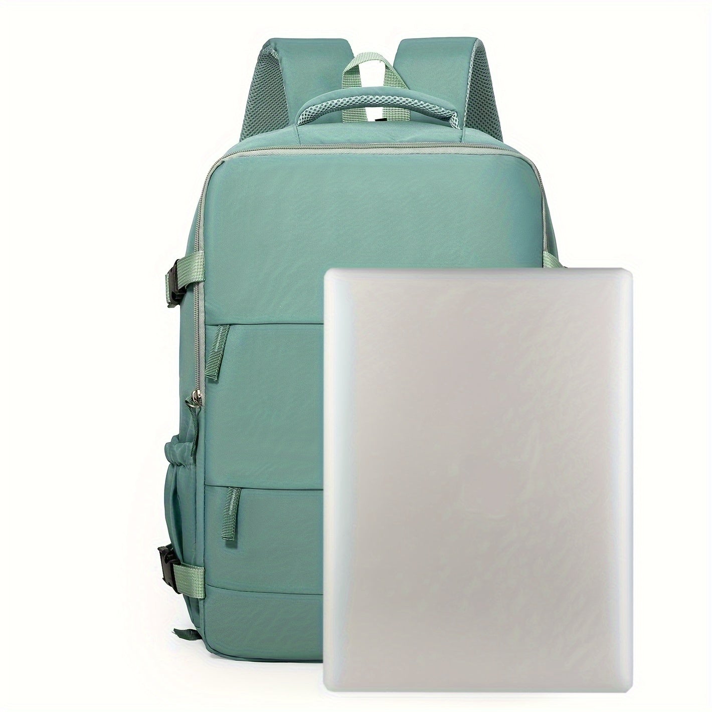180° Opening Nylon Backpack with Separate Shoe Compartment