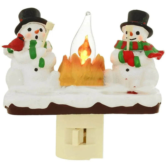 Christmas Snowman Campfire Night Light for Kids