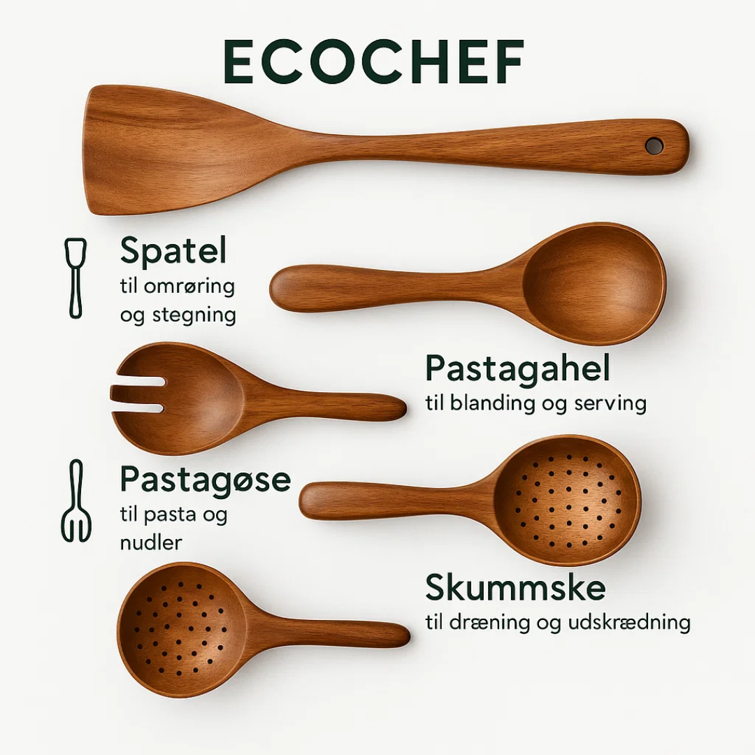 Sustainable Wooden Kitchen Utensil Set