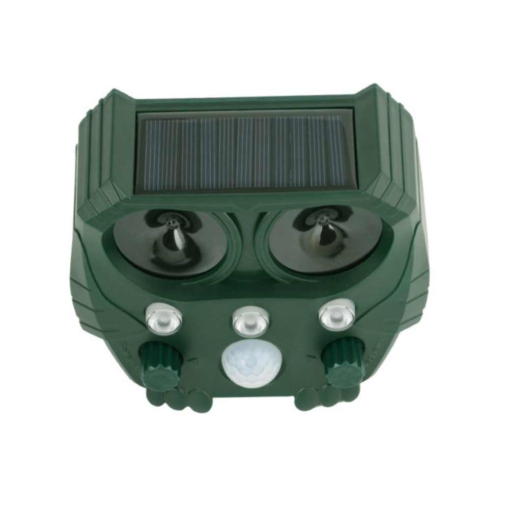 Solar-Powered Ultrasonic Animal Repellent for Garden Protection