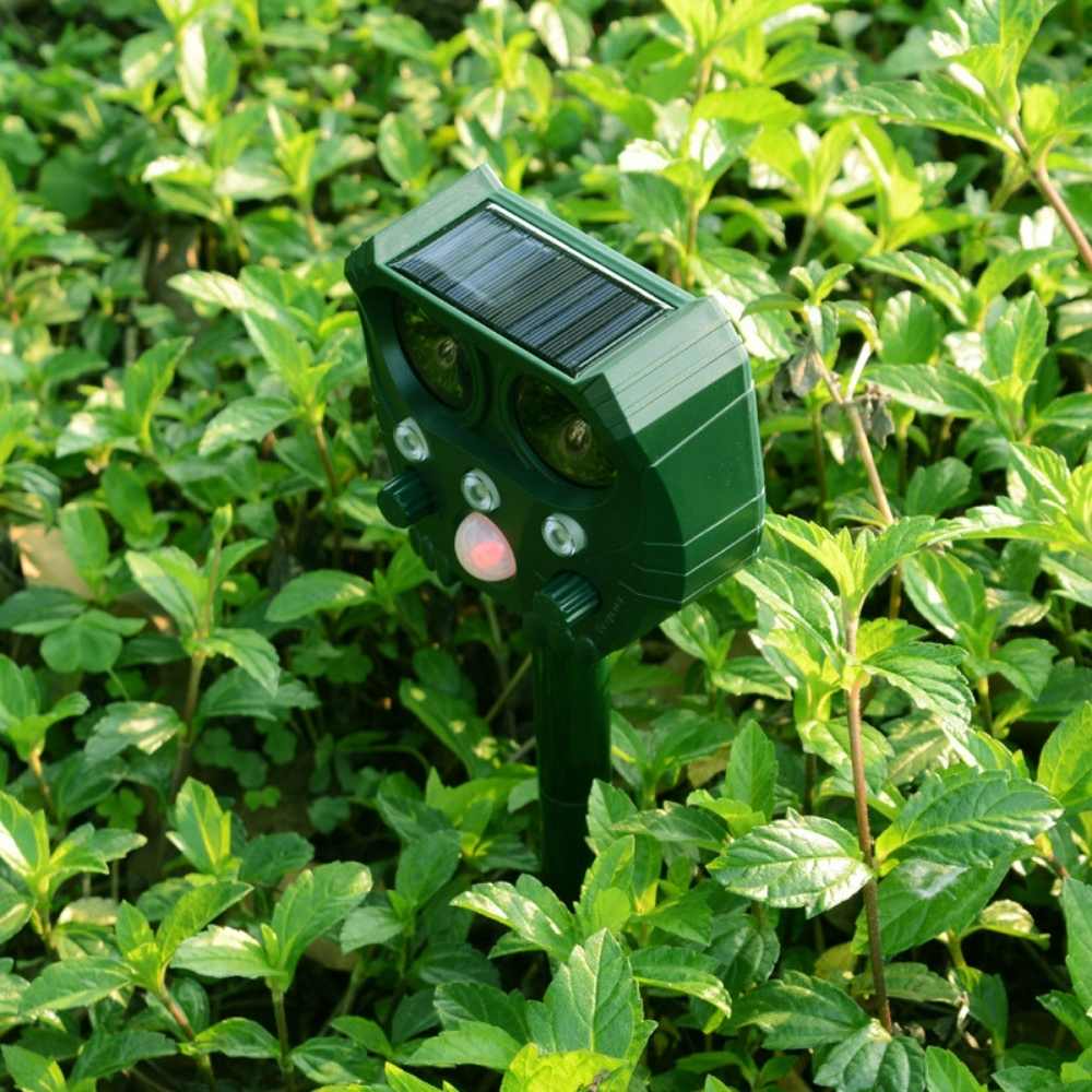 Solar-Powered Ultrasonic Animal Repellent for Garden Protection