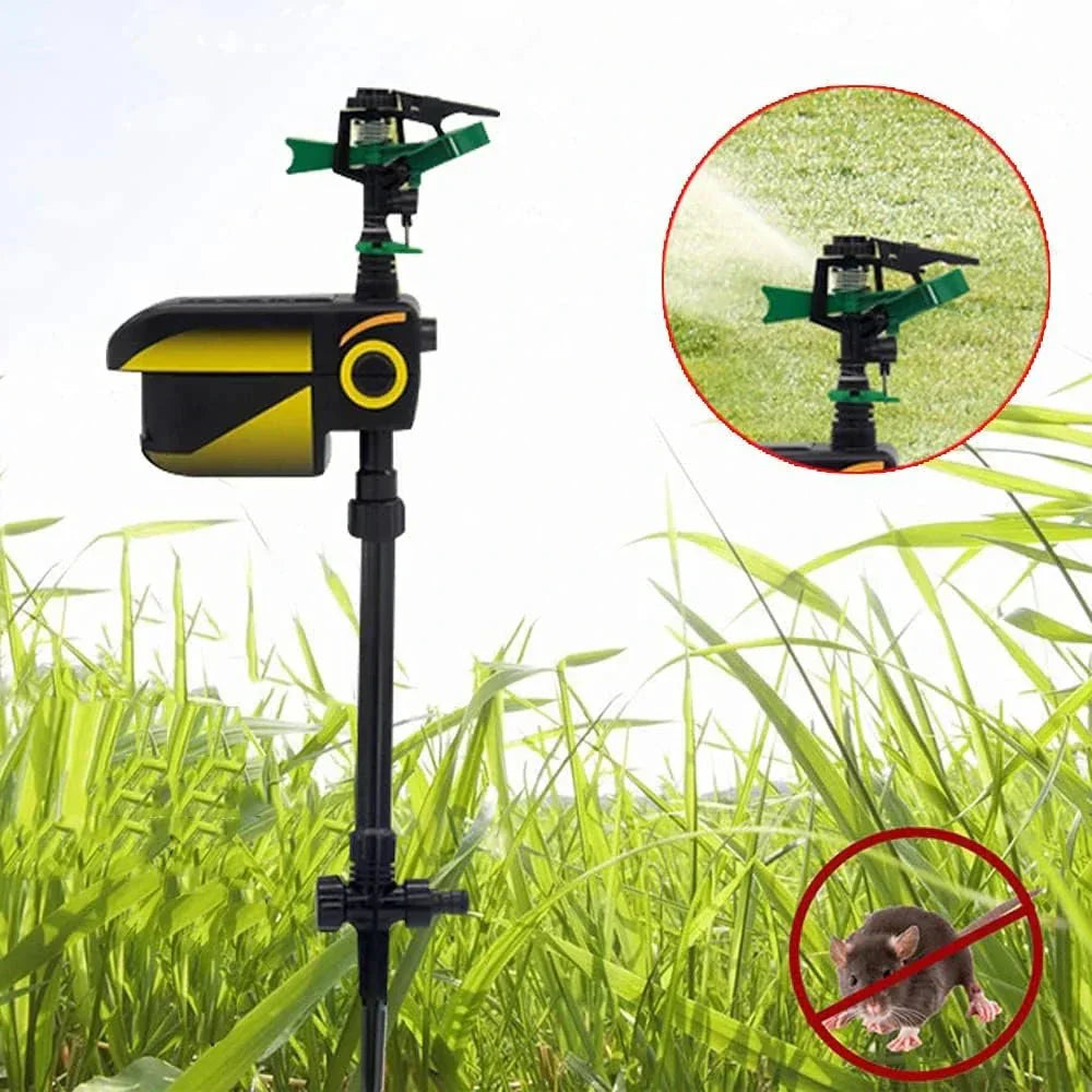 Solar-Powered Animal Repeller with 120° Infrared Detection