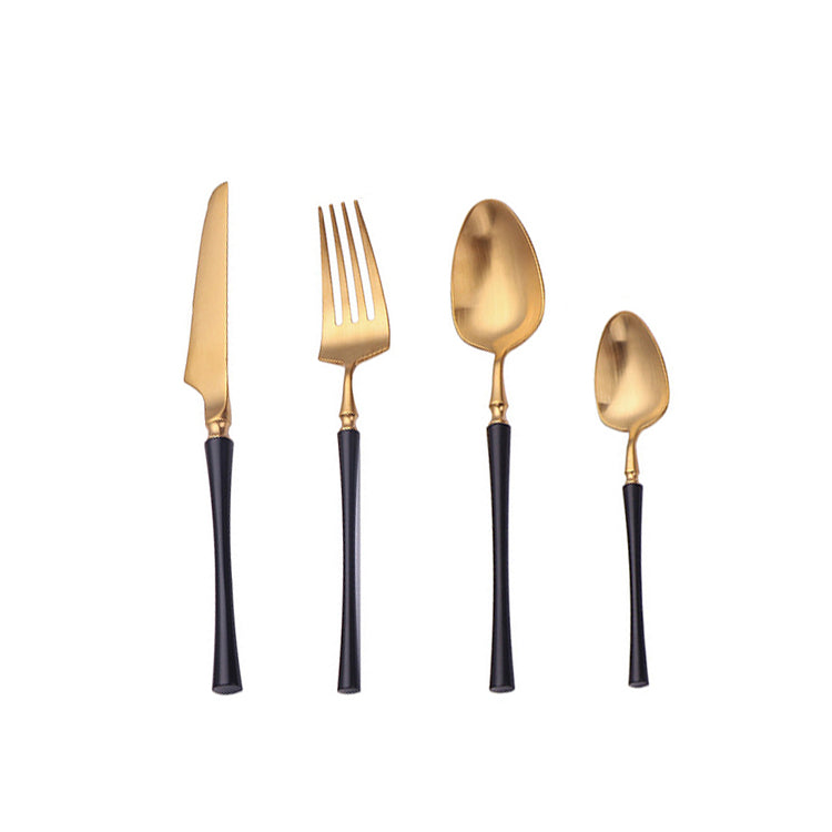 Stainless Steel Flatware Set with Elegant Handles