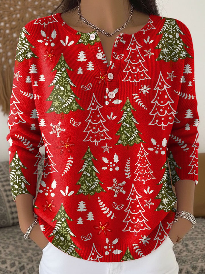 Sofie | Christmas Knit Sweater with Buttons