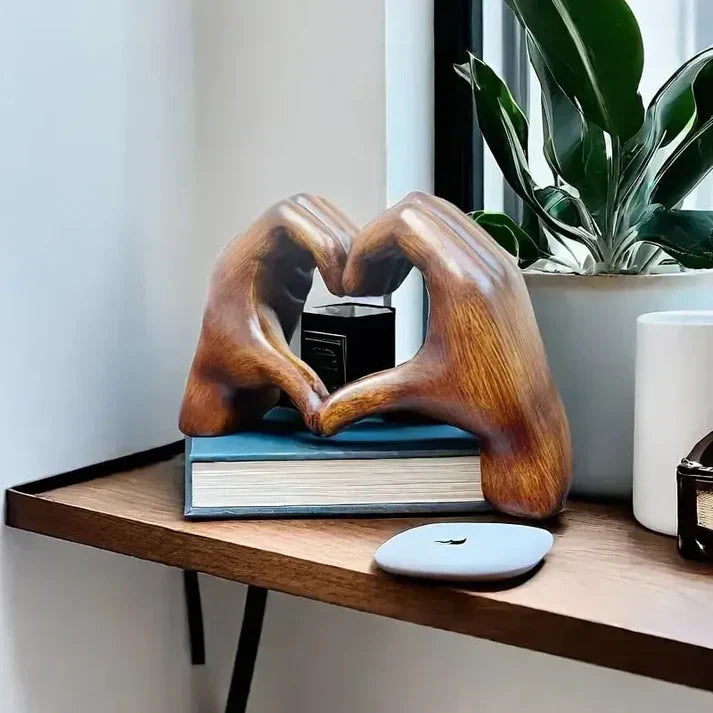 Handcrafted Wooden Heart Sculpture for Home Decor