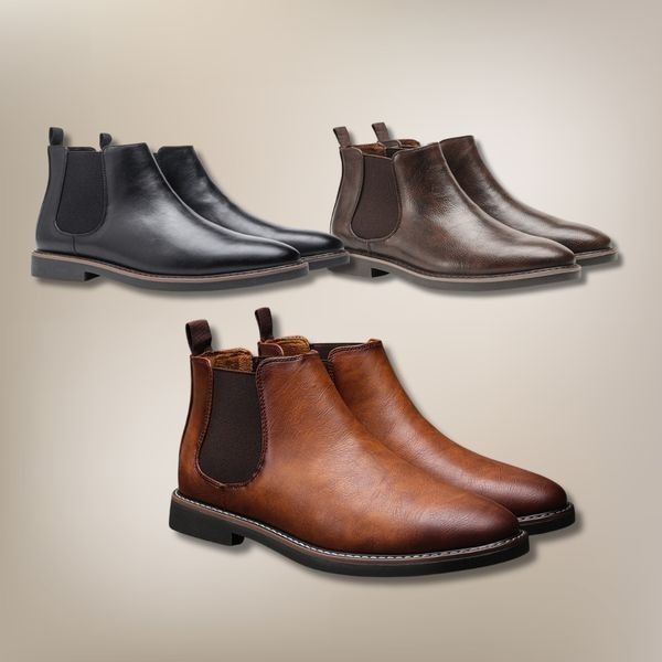 Classic Chelsea Boots for Men - Modern Fit Leather Design