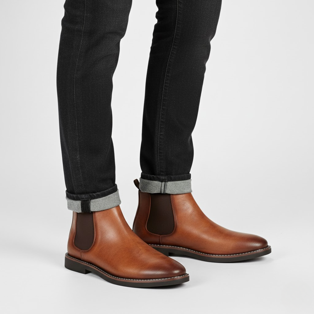 Classic Chelsea Boots for Men - Modern Fit Leather Design
