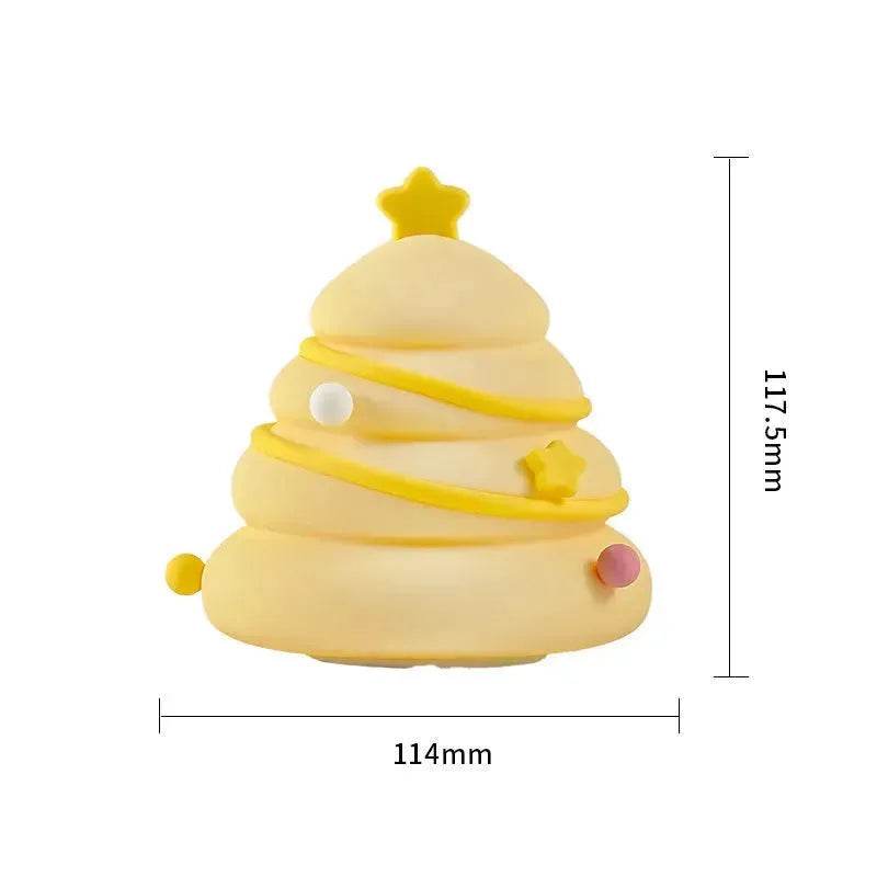 Silicone Christmas Tree Night Light USB Rechargeable for Kids