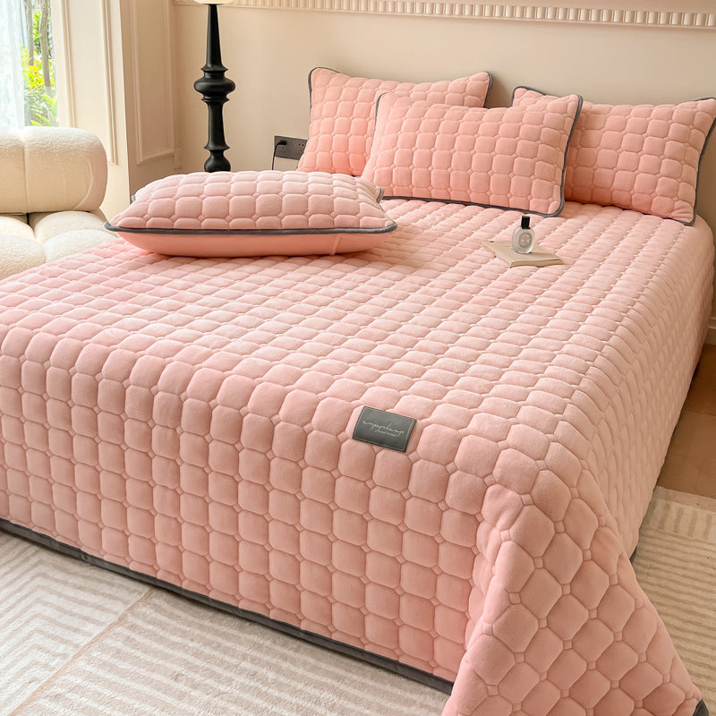Plush Square Textured Throw Blanket – Soft Cozy Sofa and Bed Cover