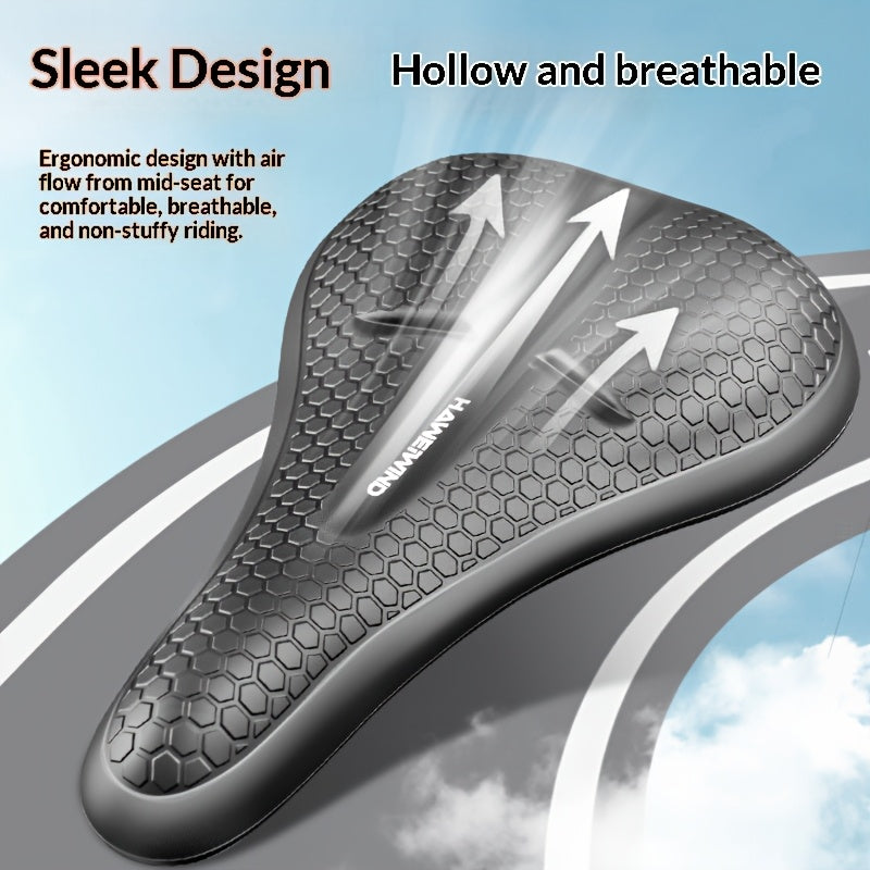 Gel Bike Seat Cover with Non-Slip Honeycomb Design