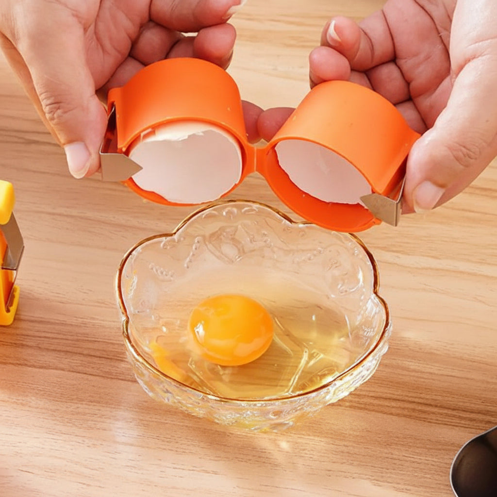 Easy Clean Egg Breaker Tool for Mess-Free Cracking