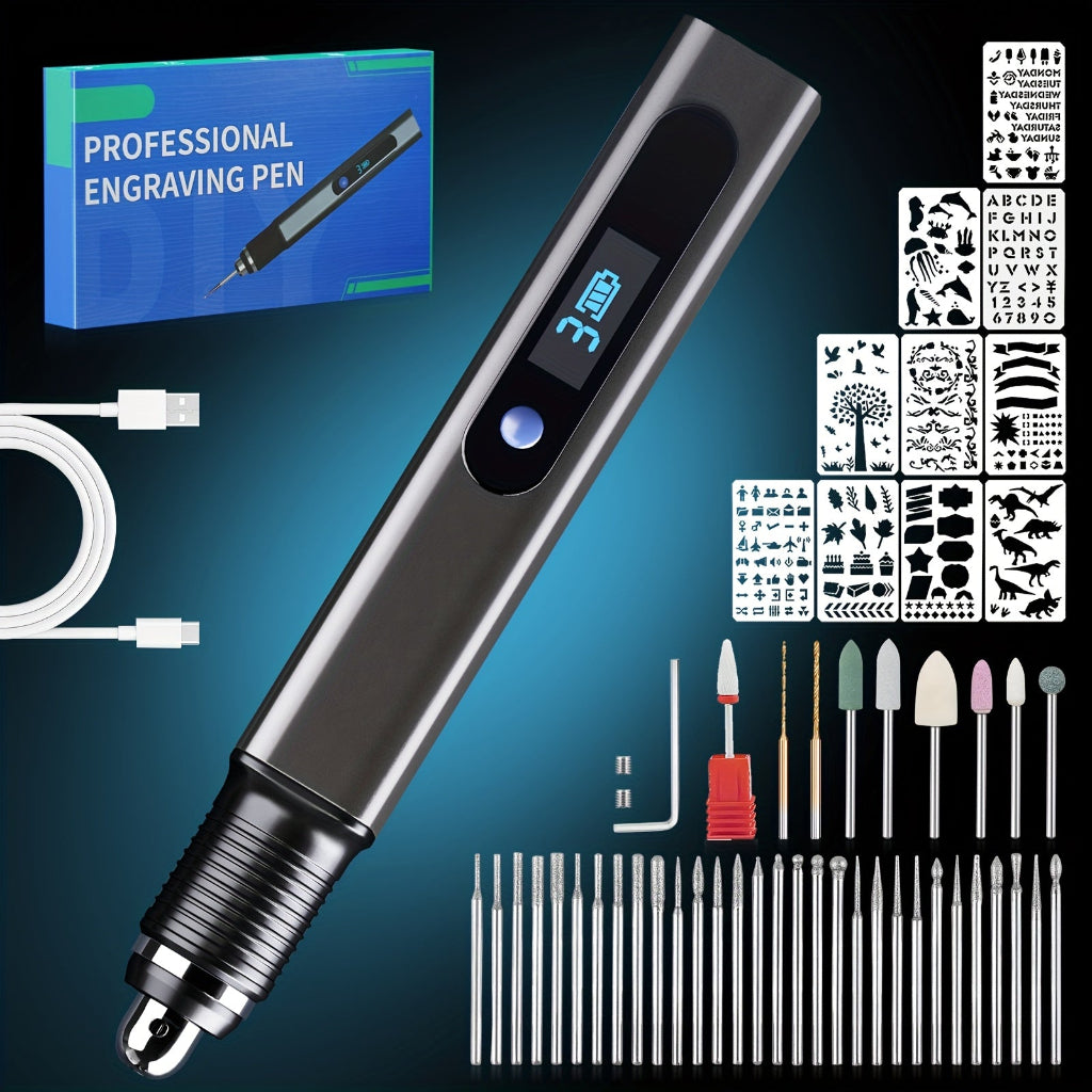 Cordless Electric Engraving Pen Kit with 39 Bits and Adjustable Speed