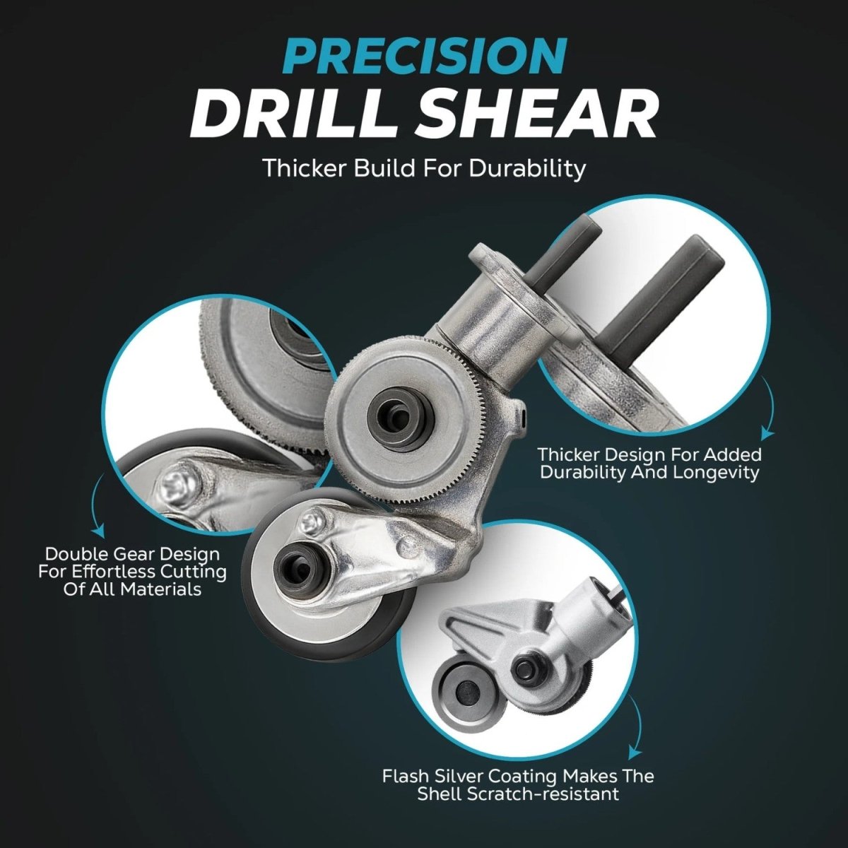 Electric Drill Metal Cutting Attachment with Safety Features