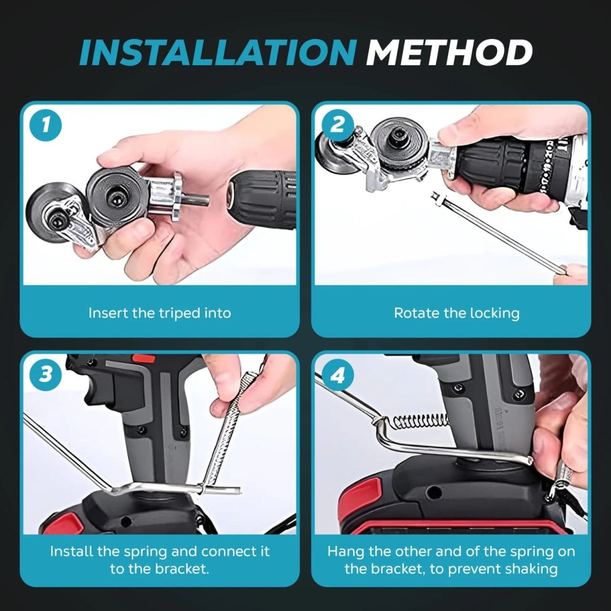 Electric Drill Metal Cutting Attachment with Safety Features