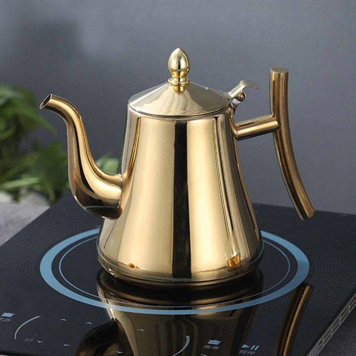 Stainless Steel Induction Kettle with Integrated Filter