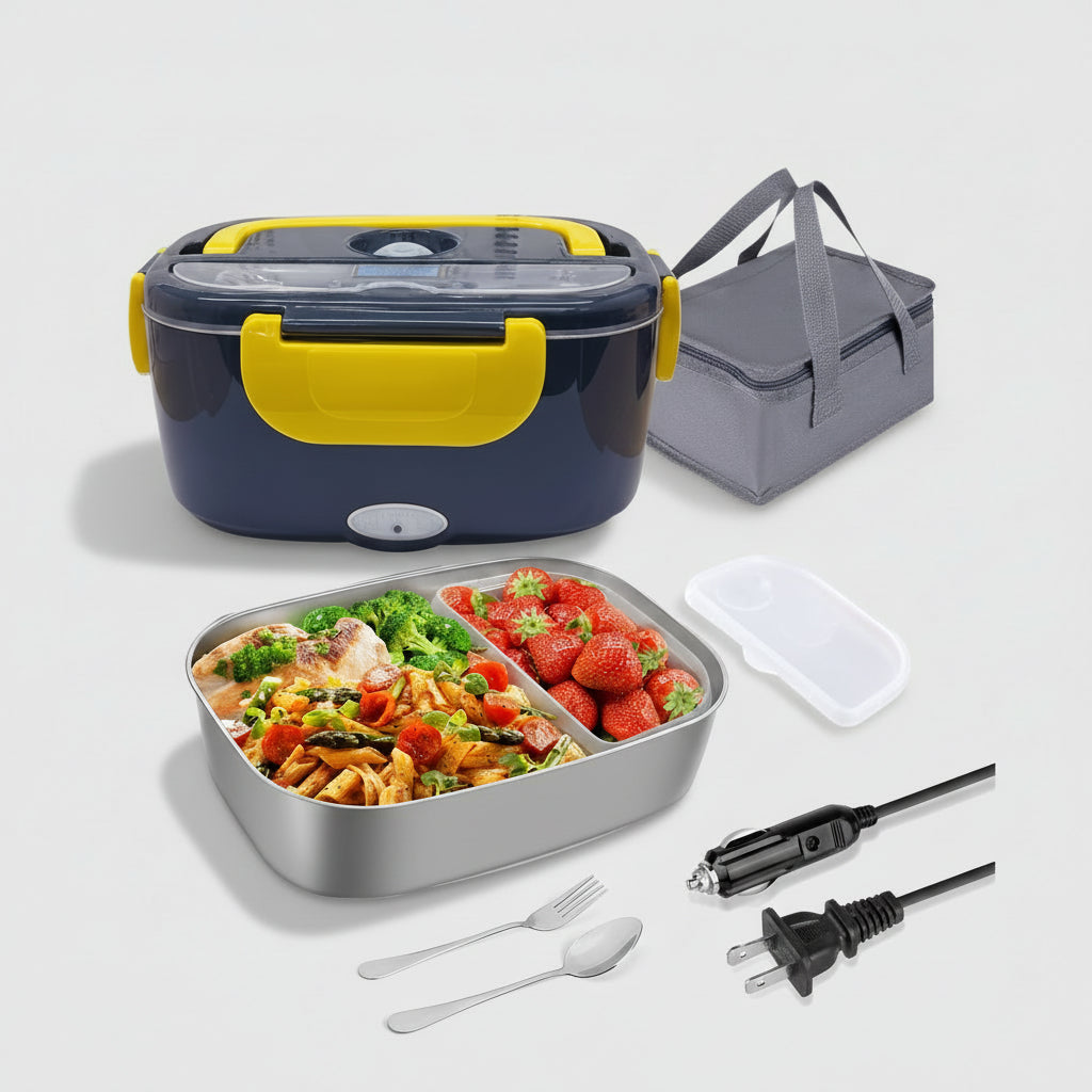 3-in-1 Electric Lunch Box Food Heater with Insulated Carry Bag