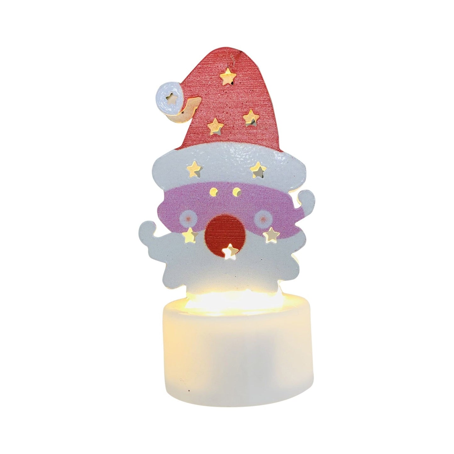 Electronic LED Christmas Candle Lamps - Santa, Snowman & Tree Night Lights for Festive Decor