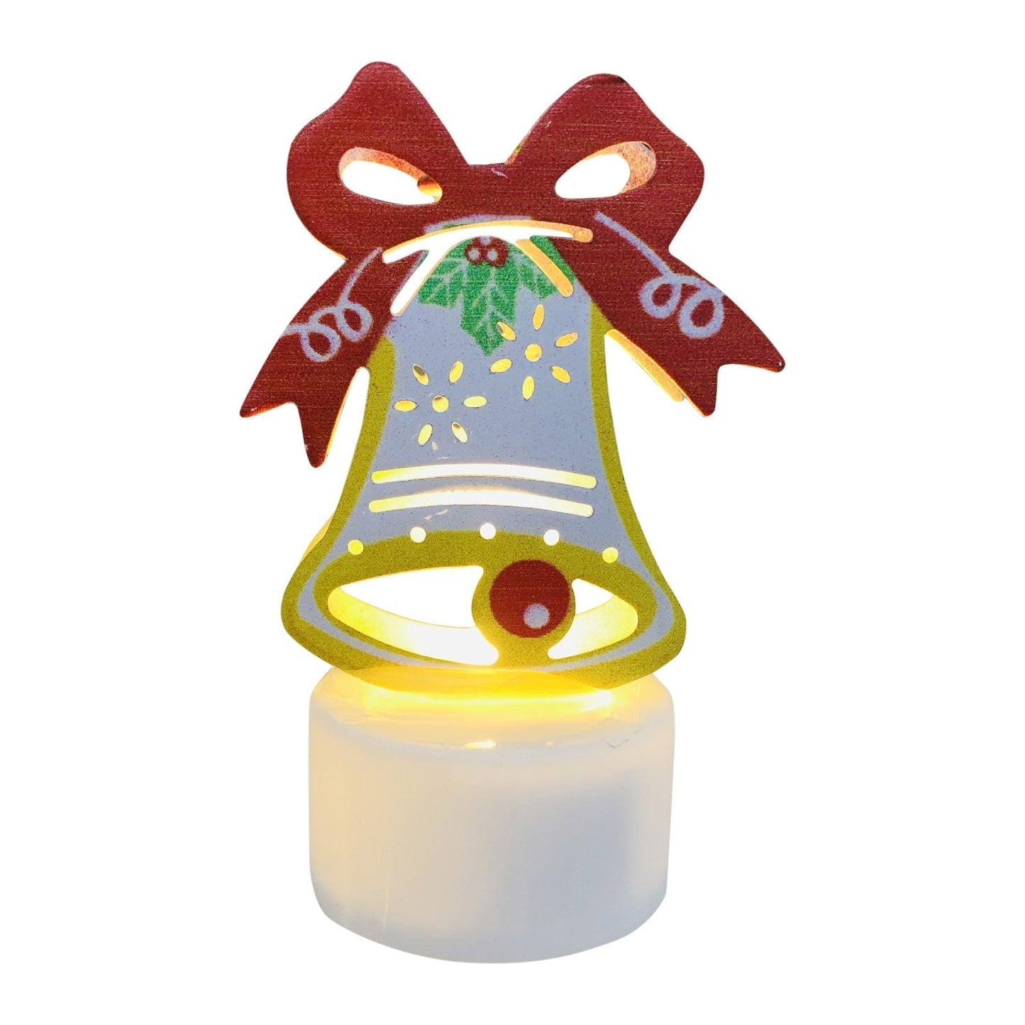 Electronic LED Christmas Candle Lamps - Santa, Snowman & Tree Night Lights for Festive Decor