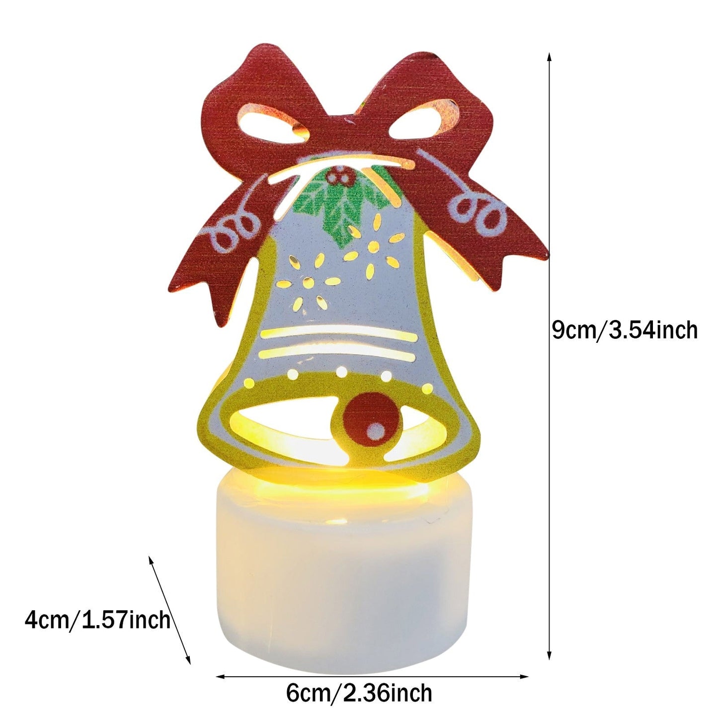 Electronic LED Christmas Candle Lamps - Santa, Snowman & Tree Night Lights for Festive Decor