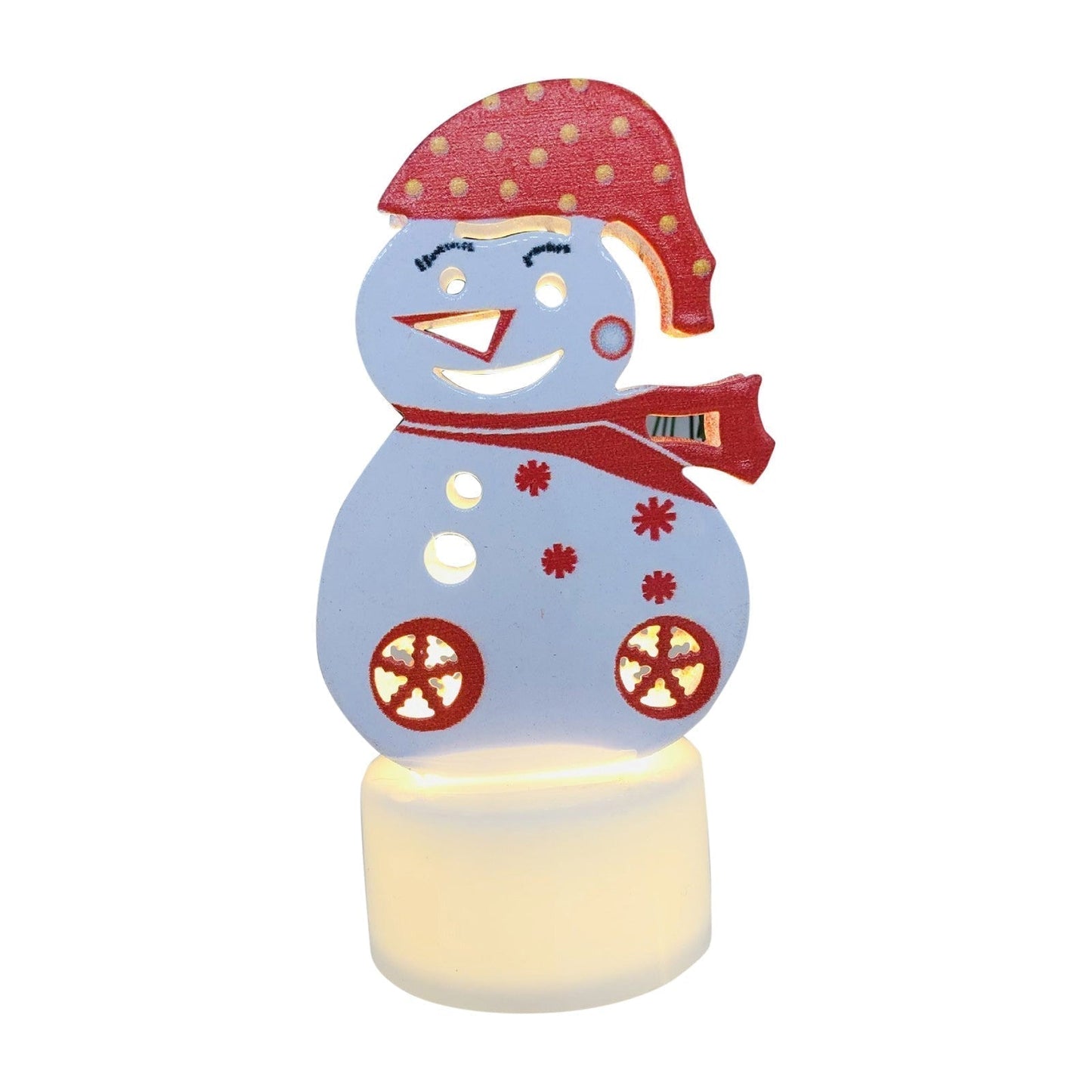 Electronic LED Christmas Candle Lamps - Santa, Snowman & Tree Night Lights for Festive Decor