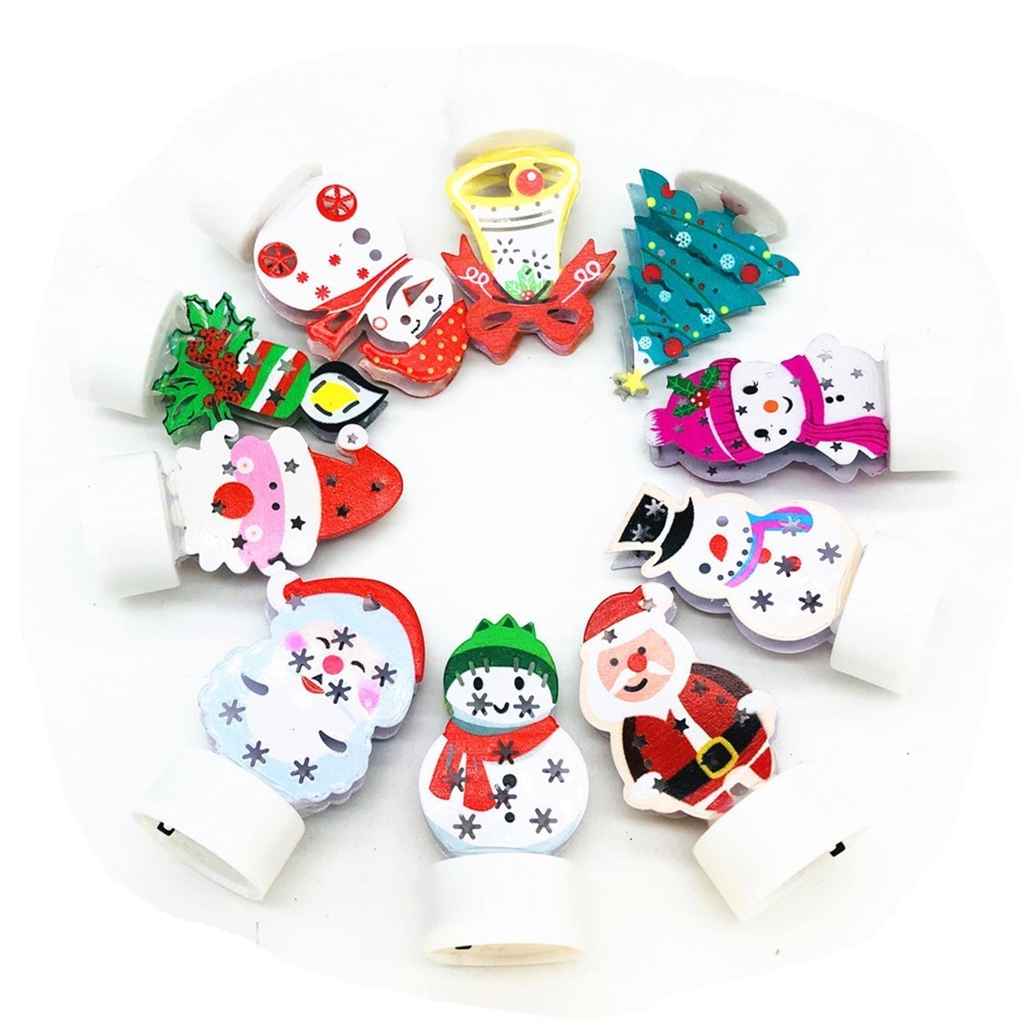 Electronic LED Christmas Candle Lamps - Santa, Snowman & Tree Night Lights for Festive Decor