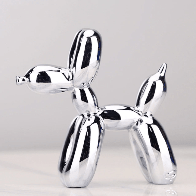 Electroplated Abstract Balloon Dog Sculpture