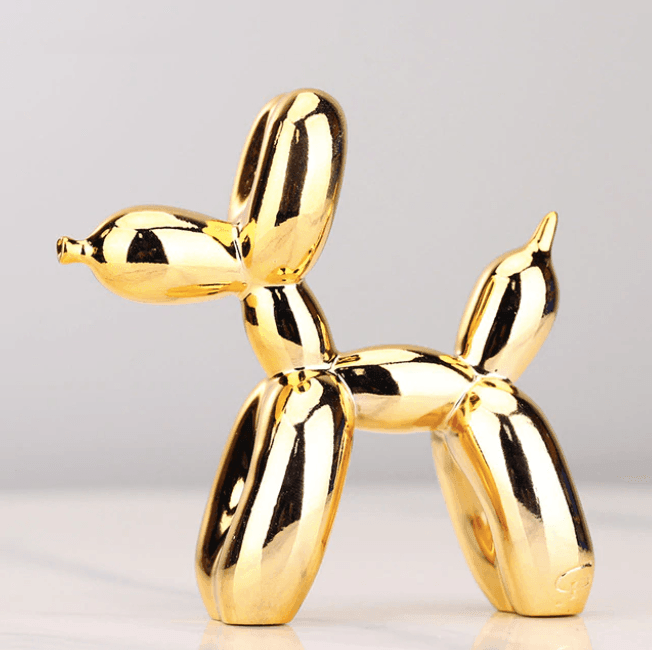 Electroplated Abstract Balloon Dog Sculpture