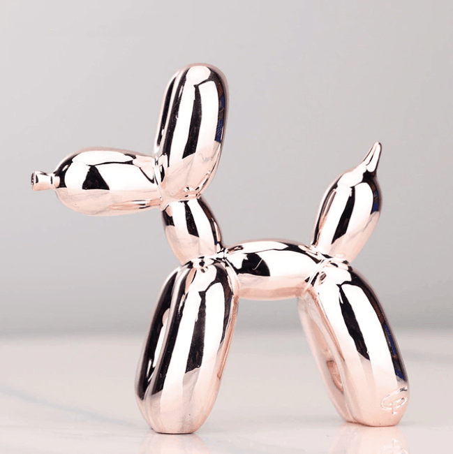 Electroplated Abstract Balloon Dog Sculpture