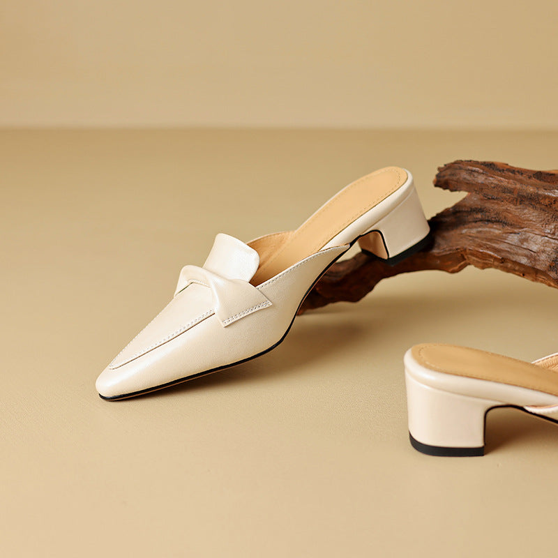 Elegant Women's Bow Mules with Cushioned Comfort