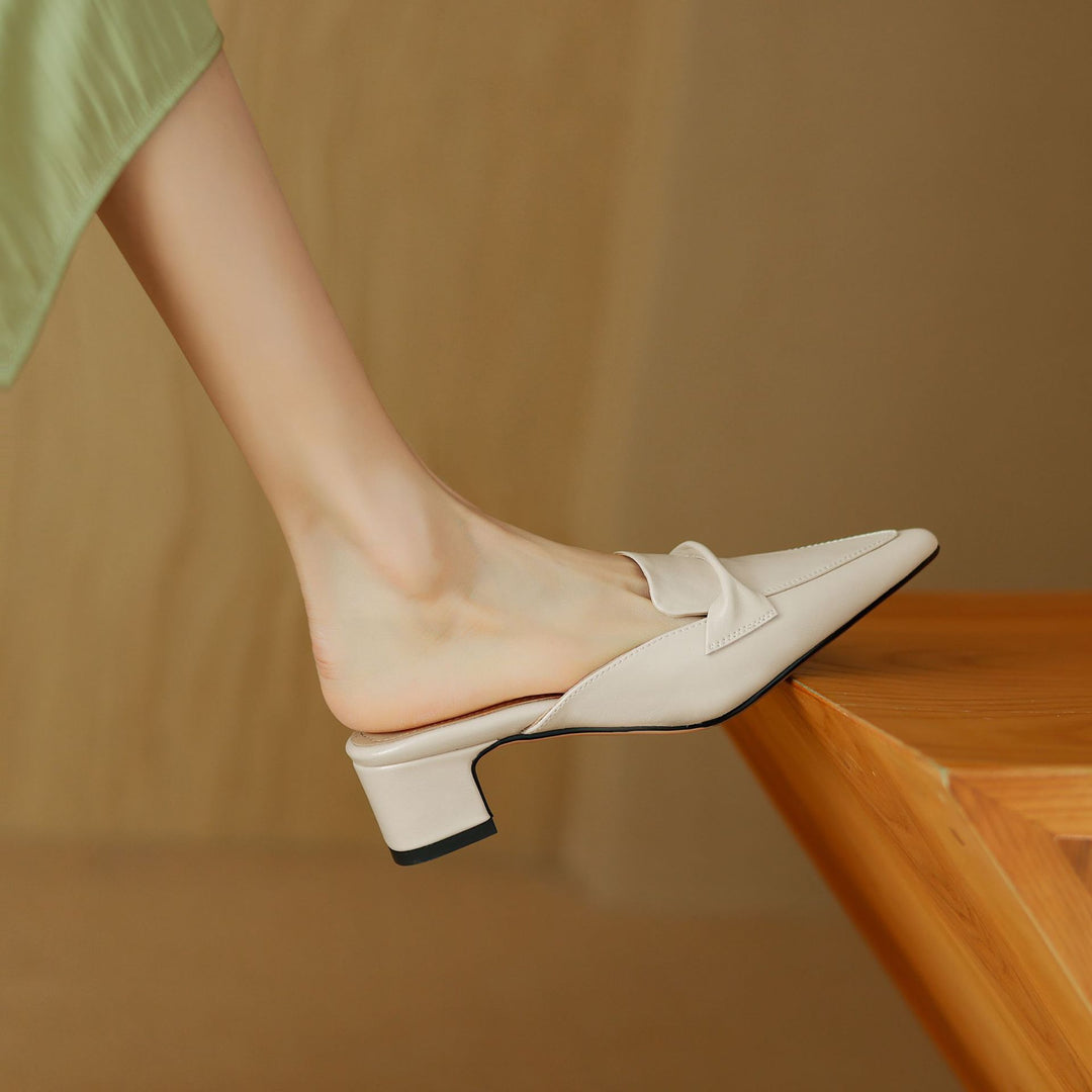 Elegant Women's Bow Mules with Cushioned Comfort