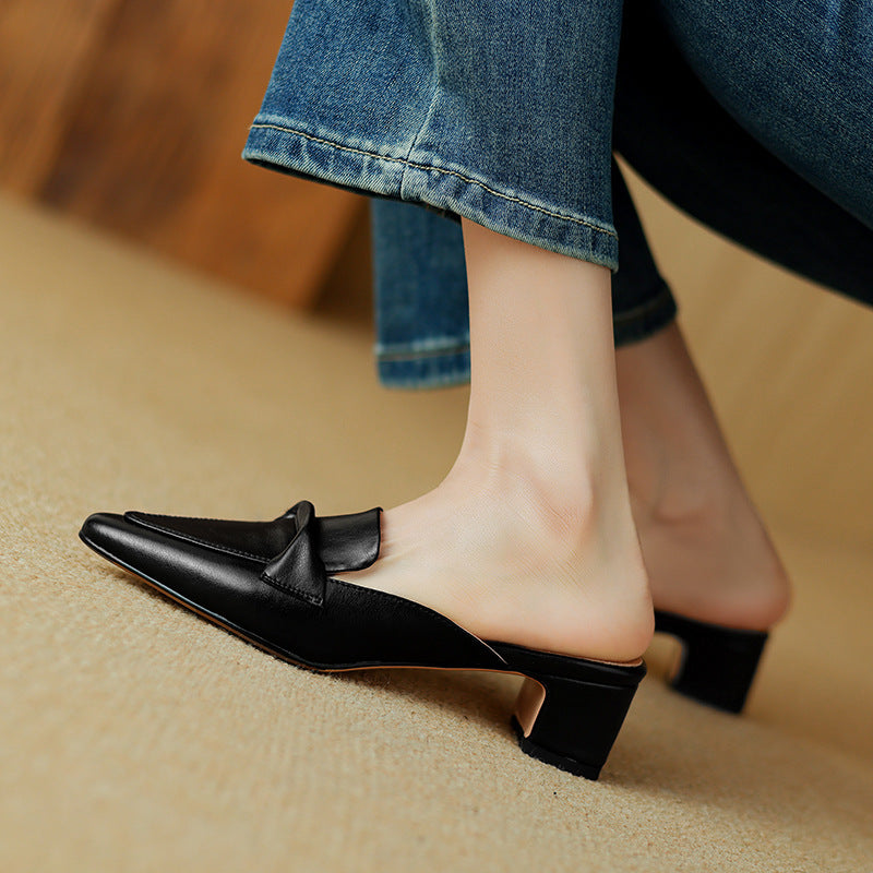 Elegant Women's Bow Mules with Cushioned Comfort