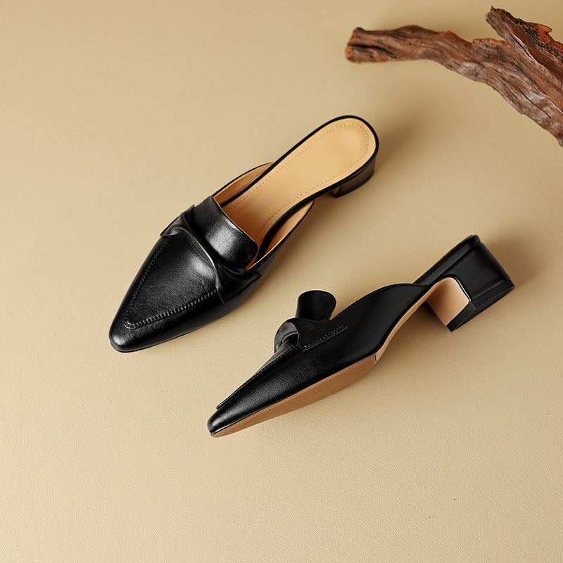 Elegant Women's Bow Mules with Cushioned Comfort