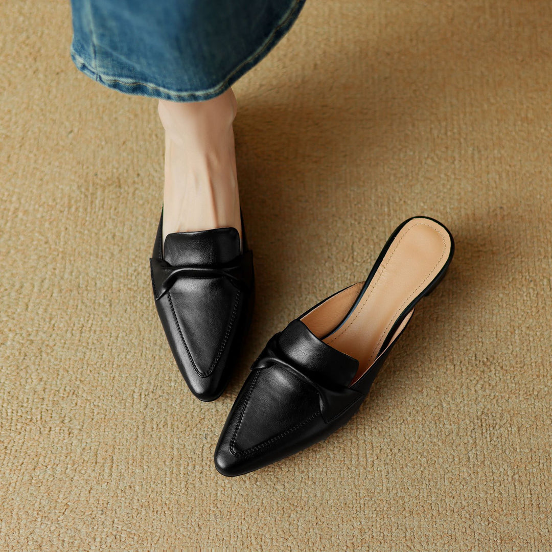 Elegant Women's Bow Mules with Cushioned Comfort