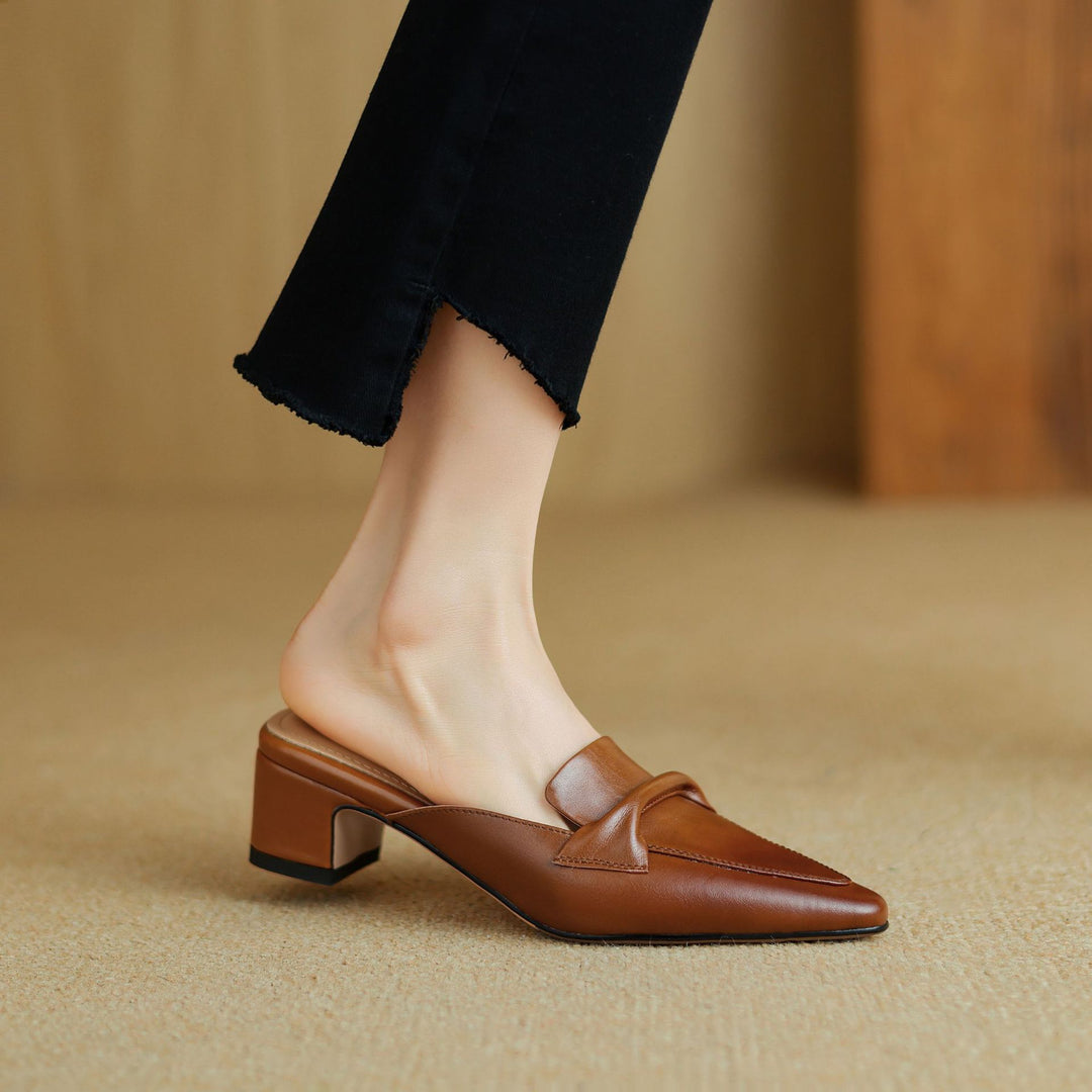 Elegant Women's Bow Mules with Cushioned Comfort