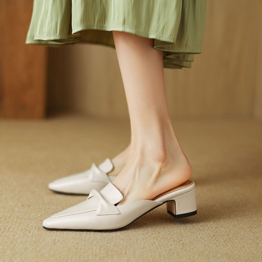 Elegant Women's Bow Mules with Cushioned Comfort