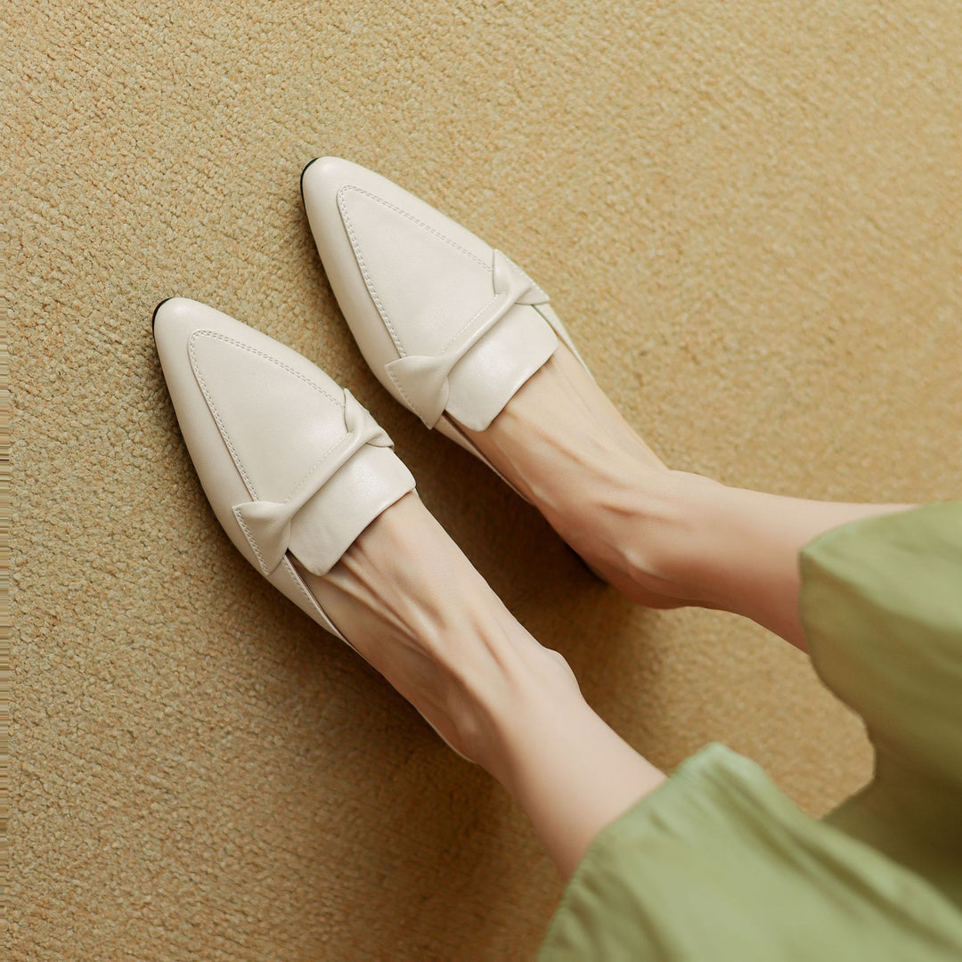 Elegant Women's Bow Mules with Cushioned Comfort